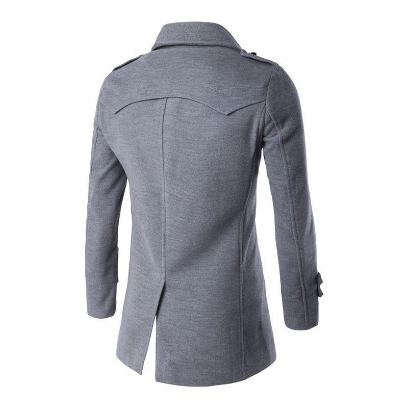 New Products for Autumn and Winter Korean Men's Casual Solid Coat Men's Clothing Coats Jackets Wool Blends