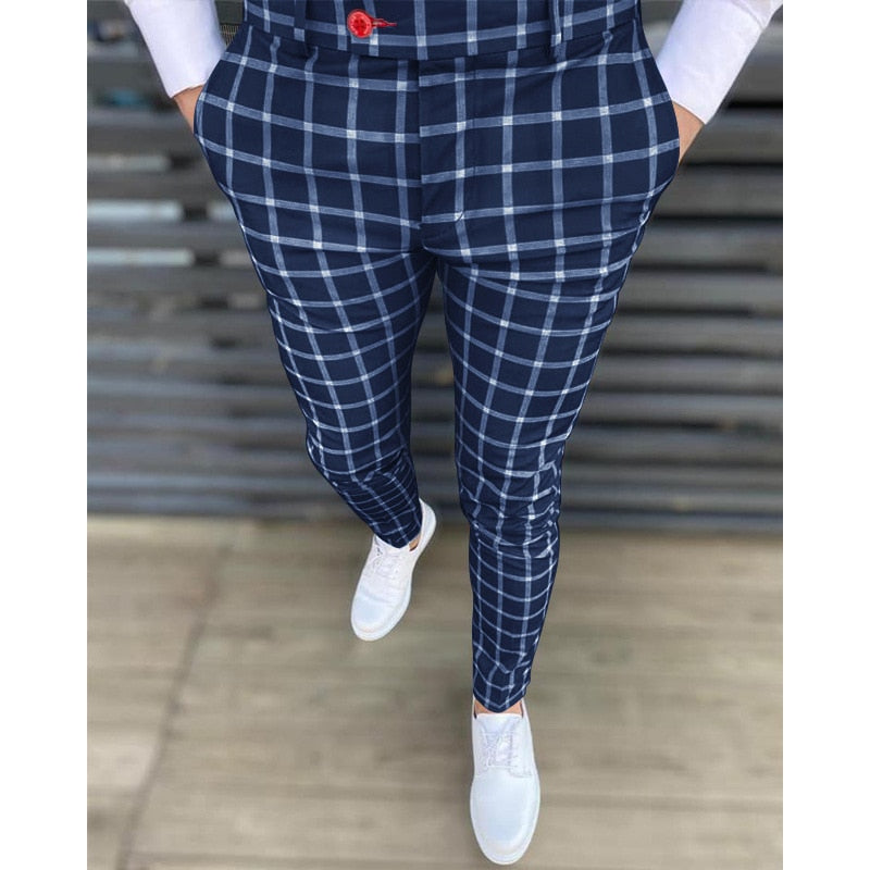 Men Business Casual Pants Men Formal Social Streetwear Pencil Pants For Men's Business Office Workers Wedding Formal Suit Pants