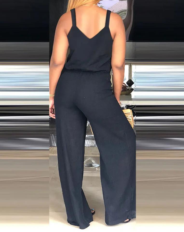 Jumpsuits For Women beautiful Black Loose Jumpsuit Woman Clothes