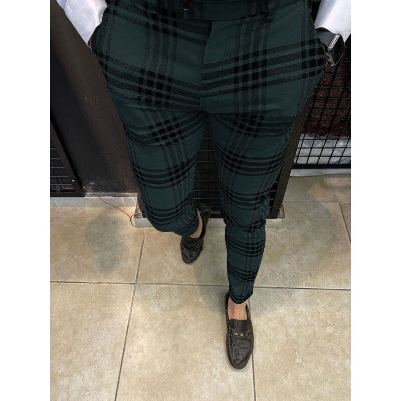 Men's Pants Business Social Straight Pants Men's Printed Pencil Trousers New For Office Worker Interview Daily Wear Hot Sale