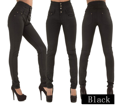 Fashion Elastic High Waist Jeans Women's Pencil Pants