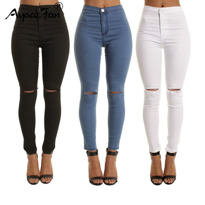 Fashion Women's High Waist Casual Denim High Waist Casual Jeans