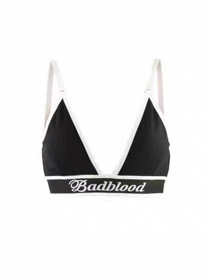 Badblood Triangle Cup Bra American Sexy Embroidery