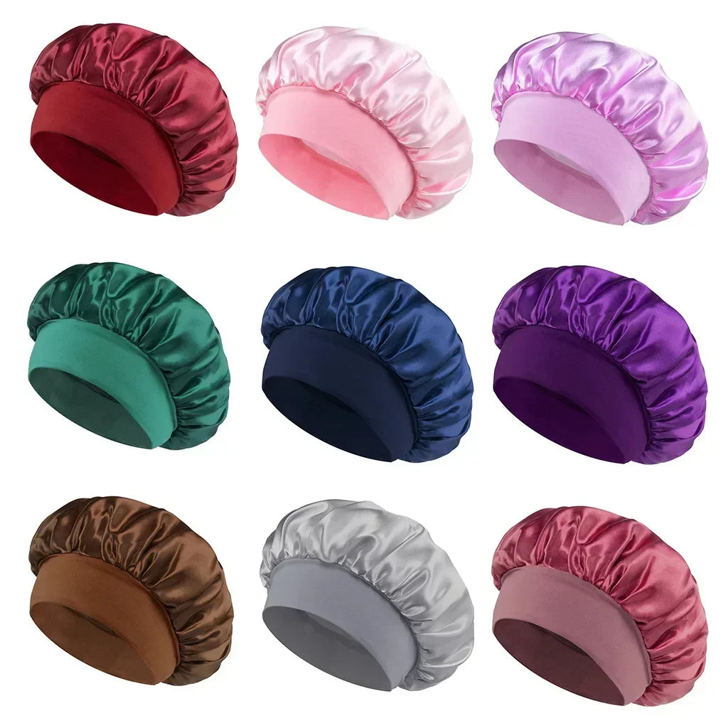 Unisex Head WrapCap Extra Large Satin Silky Bonnet Sleep