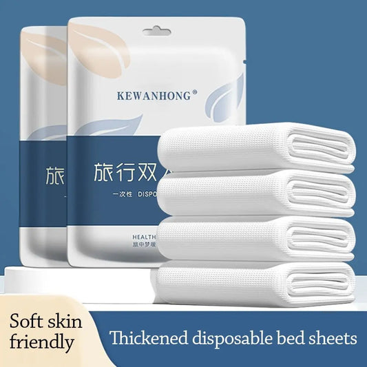 Dirty Proof Disposable Bed Sheet Non-Woven Bedding Set Isolation Sheets Thickened 3 / 4-Piece Duvet Cover Pillowcase Hotel