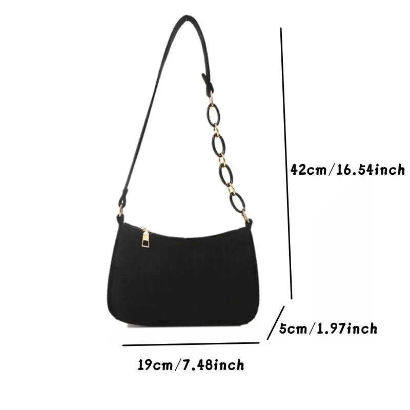 Lady Felt Armpit Design Luxury Tote Released Fashion Ladies Handbag Square Bag