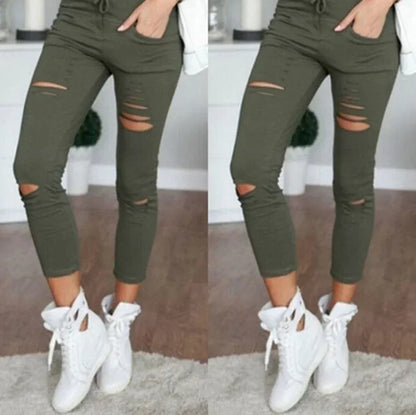 Ripped Jeans for Women Stretch Pencil Pants Leggings Women Jeans Woman Jeans