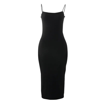 Sexy Dress Women Streetwear Sleeveless Backless Solid Strap Bodycon Casual Clubwear