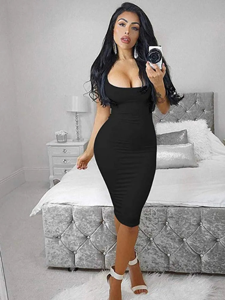 Elegant Bodycon Sexy Mini Dress Women Sundress Birthday Dresses Clothes