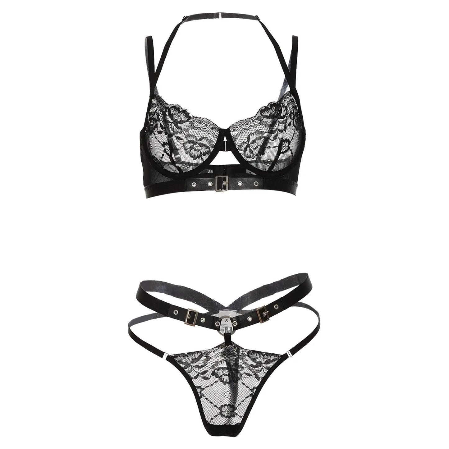 Temptation See Through Lingerie Sets Underwear Set Sexy Costumes Nightwear Ladies