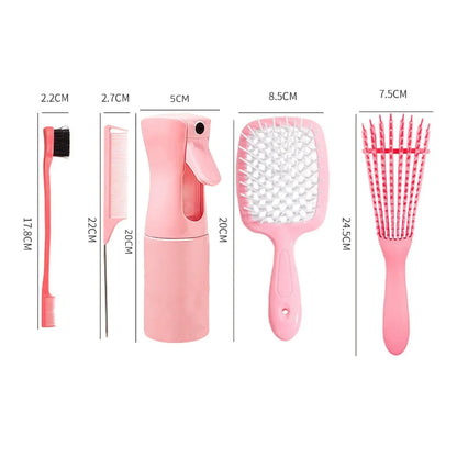 5pcs/set Detangling Hair Brush Curly