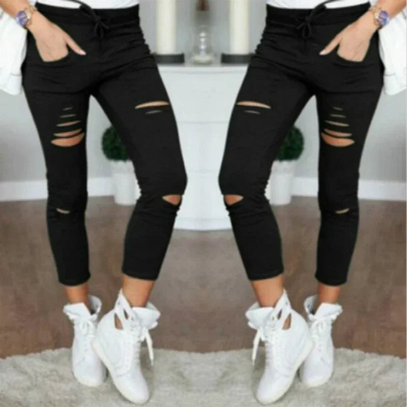 Ripped Jeans for Women Stretch Pencil Pants Leggings Women Jeans Woman Jeans