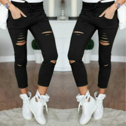 Ripped Jeans for Women Stretch Pencil Pants Leggings Women Jeans Woman Jeans