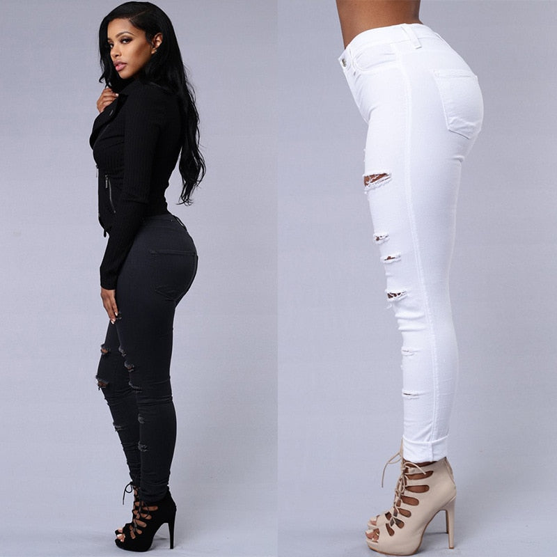 Hot sale ripped jeans for women sexy  fashion casual pant spring and summer clothing