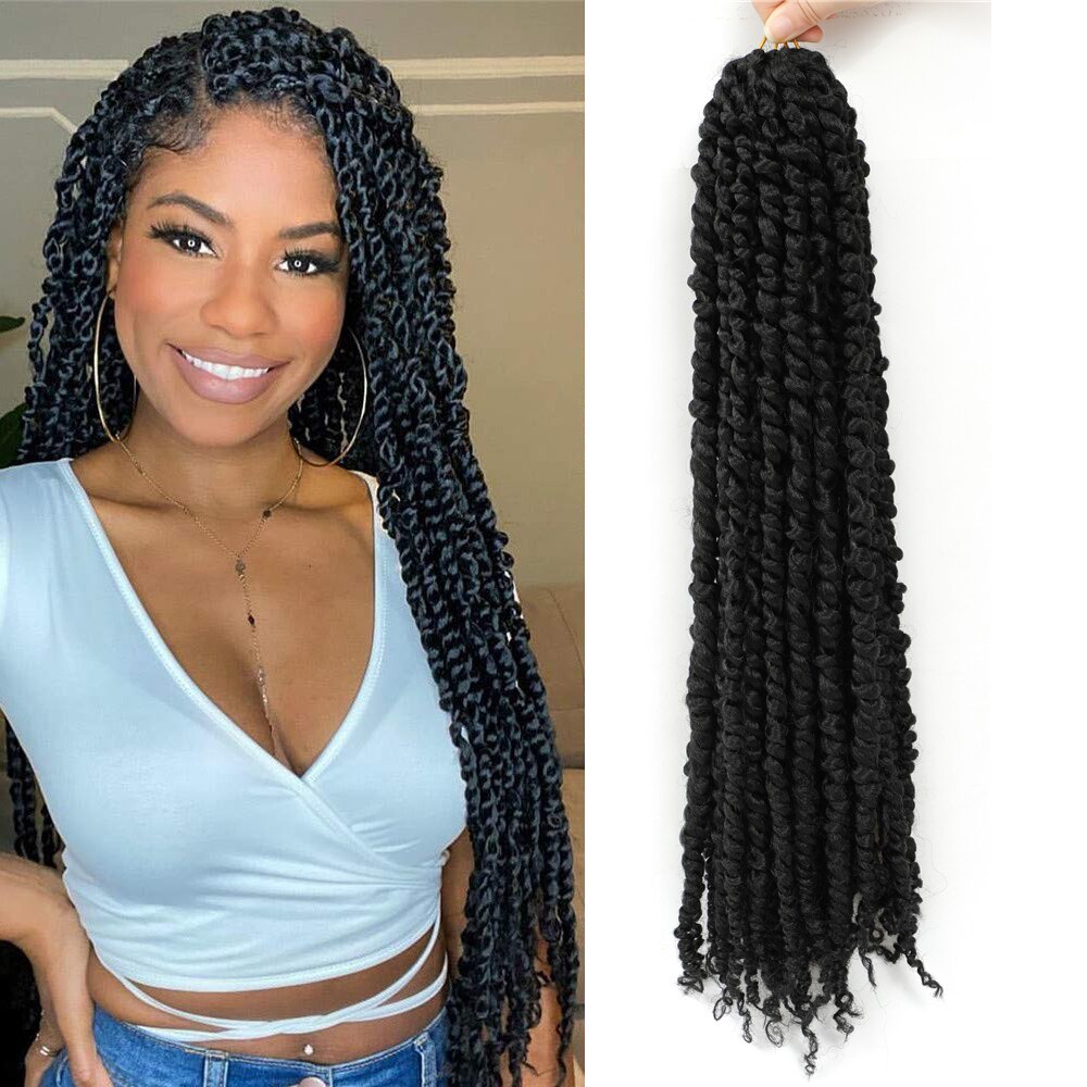 Passion Twist Crochet Hair Ombre Brown Water Wave Hair Pre-looped Crochet Braids Hair