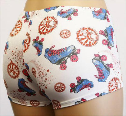 Women Printed Shorts  Casual Elastic Waist  Club Skinny