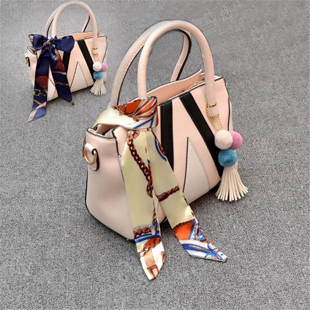 New Silk Small Women Fashion Scarf Hair Band Bags Handle Decoration Tie Multifunction Hand Ribbon Scarf Multifunctional