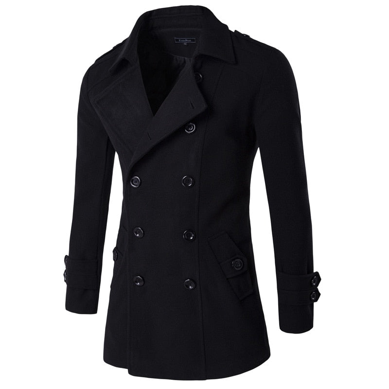 New Products for Autumn and Winter Korean Men&#39;s Casual Solid Coat Men&#39;s Clothing Coats Jackets Wool Blends