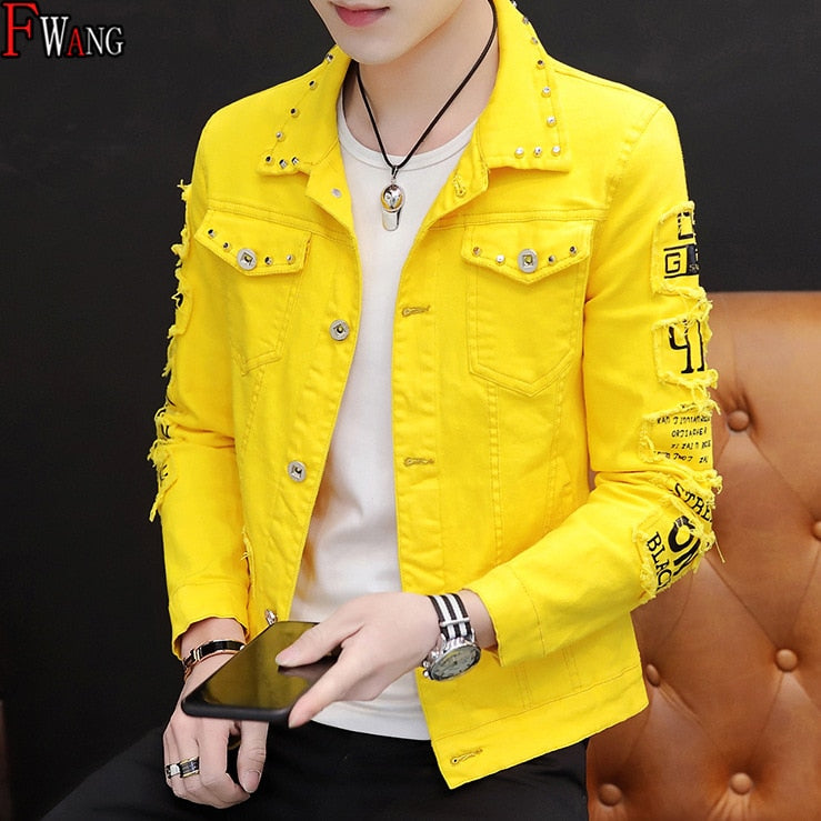 Jeans Coat Men Korean-style Fashion Students Handsome Versatile Jacket