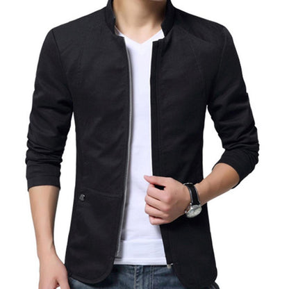 Beautiful Zipper Pocket Thin Slim Blazer Coat Mens Fashion Blazer Jacket