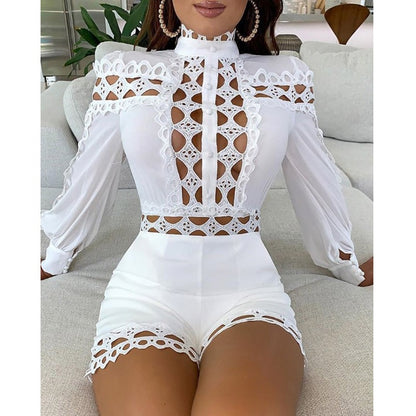 Sexy Fashion Playsuits Women Long Sleeve Skinny Nightclub Overall