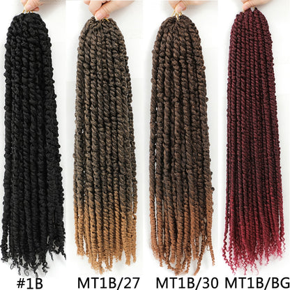 Passion Twist Crochet Hair Ombre Brown Water Wave Hair Pre-looped Crochet Braids Hair