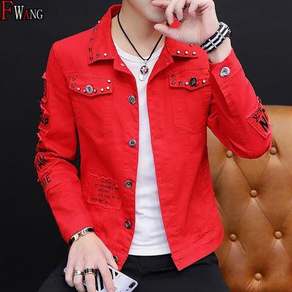 Jeans Coat Men Korean-style Fashion Students Handsome Versatile Jacket