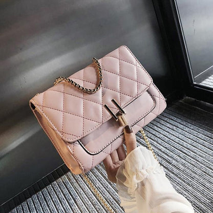 High quality Rivet Chain PU Leather Crossbody Bags Women Fashion Shoulder Bag Small