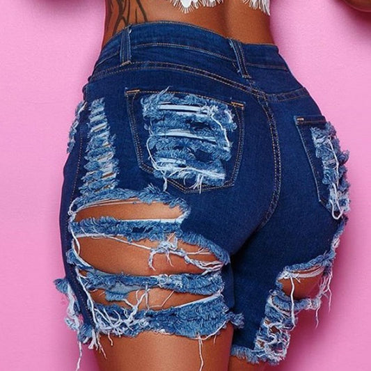 Woman Fashion sexy high waist jeans shorts street hipster shorts clothes S-2XL