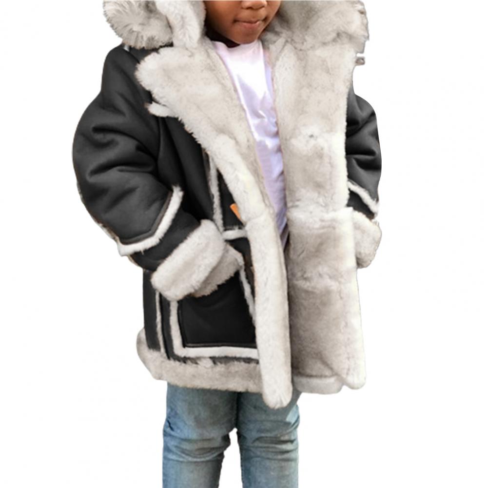 Faux Fur Jacket Boys Clothing Vintage Patchwor Jacket Coat long Tulututu plus