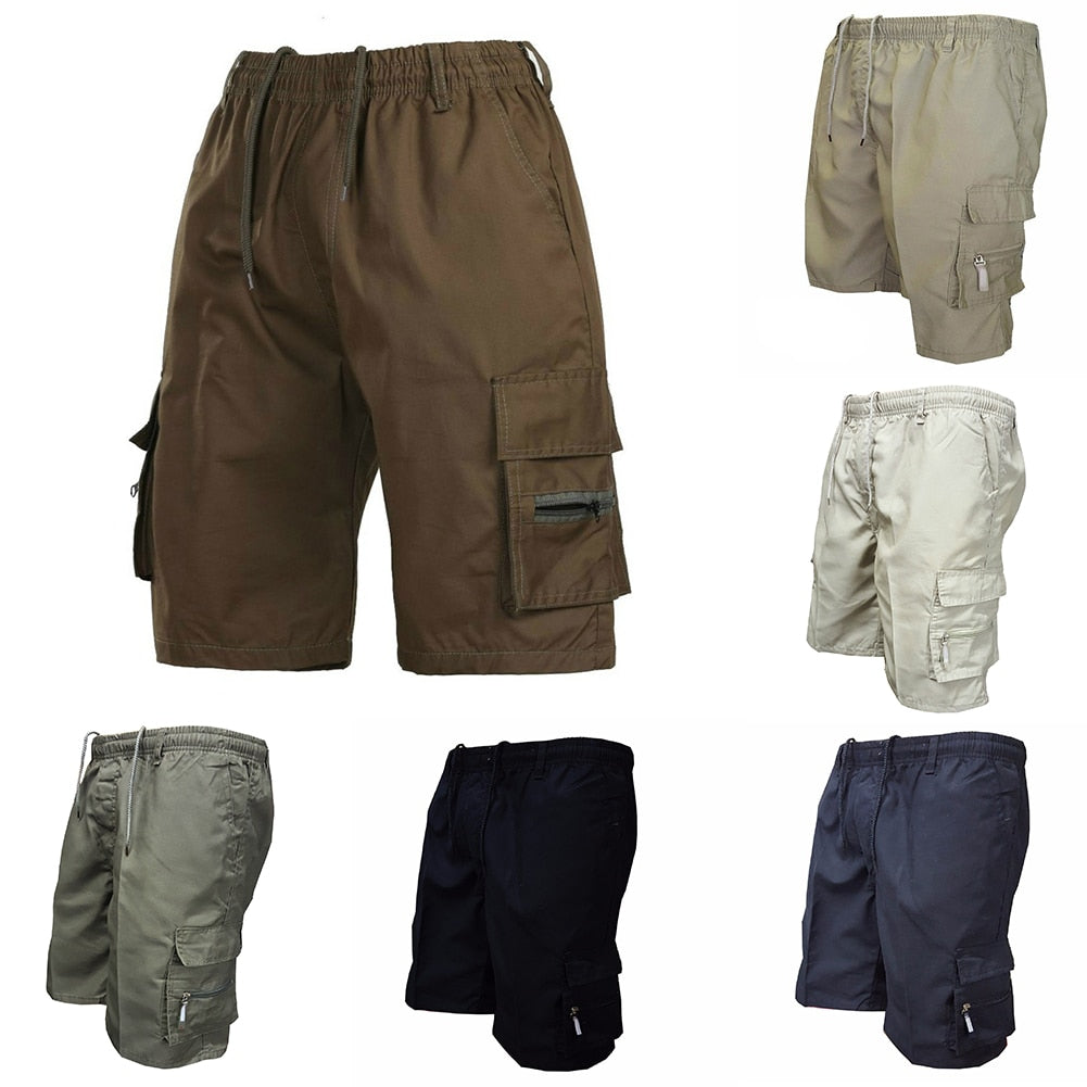 Casual Summer Men Multi-pockets Drawstring Baggy Cargo Shorts Pants Shorts Pants