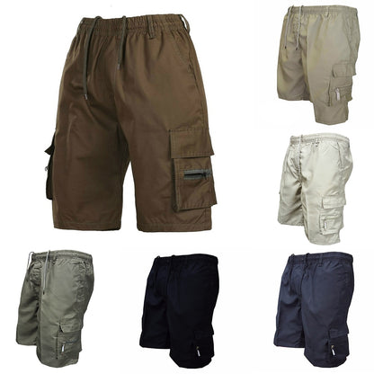 Casual Summer Men Multi-pockets Drawstring Baggy Cargo Shorts Pants Shorts Pants