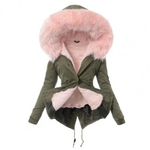 Women fall long-sleeve plush spring thin plus size spring coat with hood