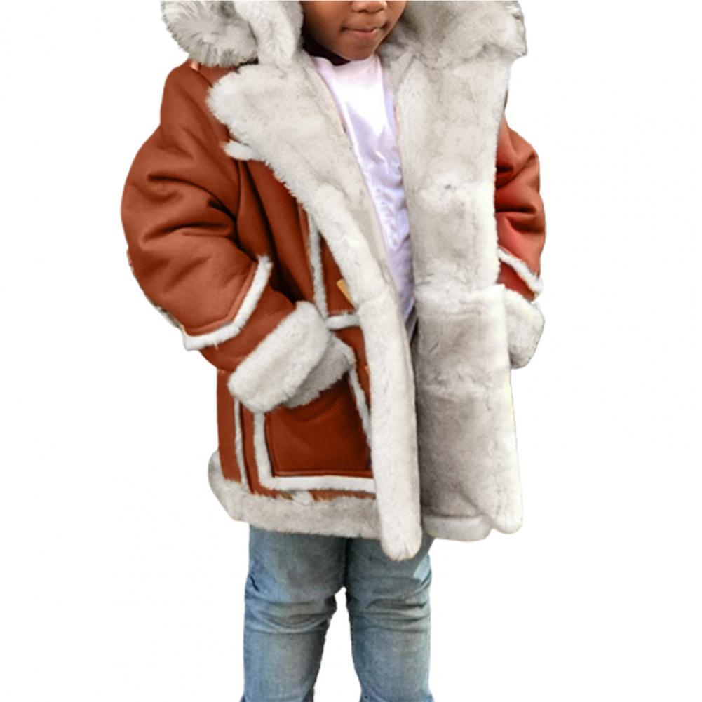 Faux Fur Jacket Boys Clothing Vintage Patchwor Jacket Coat long Tulututu plus