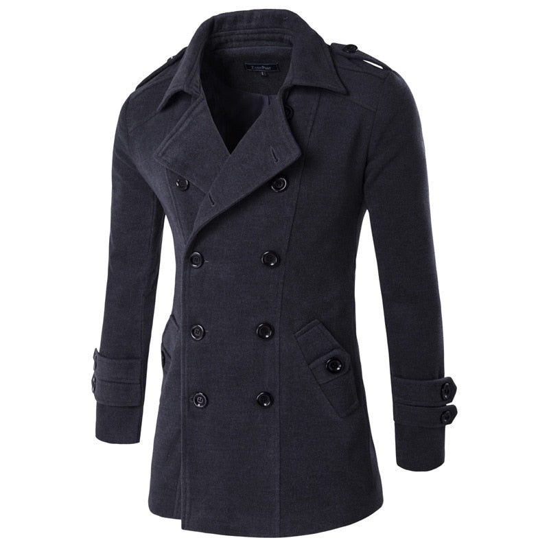 New Products for Autumn and Winter Korean Men&#39;s Casual Solid Coat Men&#39;s Clothing Coats Jackets Wool Blends