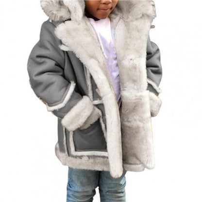 Faux Fur Jacket Boys Clothing Vintage Patchwor Jacket Coat long Tulututu plus