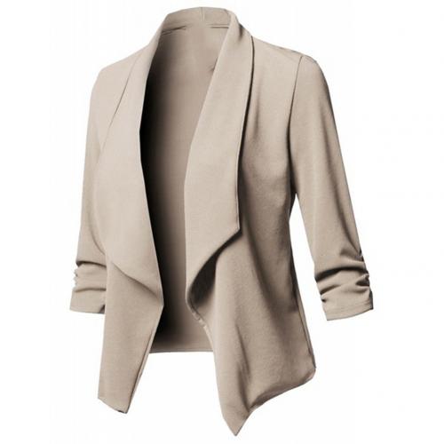 Business Office Women Blazer Solid Color Long Sleeve Women Coat