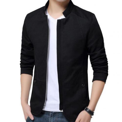 Beautiful Zipper Pocket Thin Slim Blazer Coat Mens Fashion Blazer Jacket