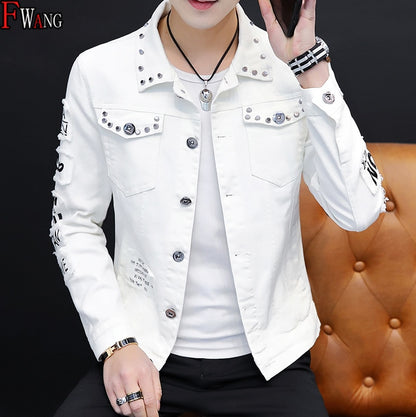 Jeans Coat Men Korean-style Fashion Students Handsome Versatile Jacket