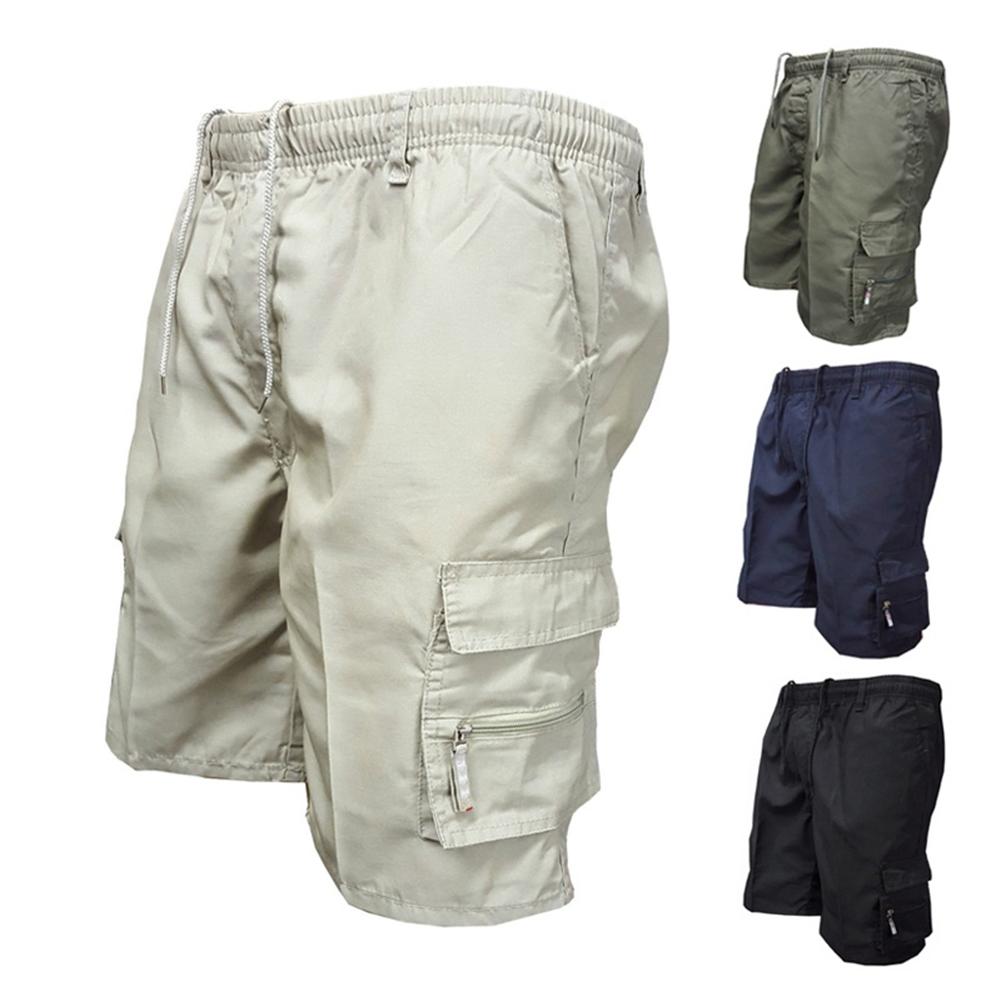 Casual Summer Men Multi-pockets Drawstring Baggy Cargo Shorts Pants Shorts Pants