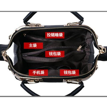 Women&#39;s Motorcycle Youthful And Elegant Bag New Korean Version Embroidery Line Fashion Crossbody Shoulder Bag Tianmei 25X13X16cm