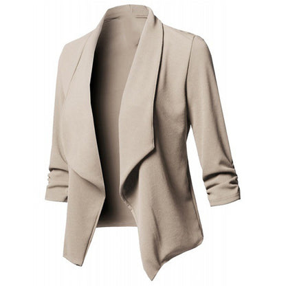 Business Office Women Blazer Solid Color Long Sleeve Women Coat