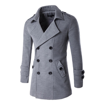 New Products for Autumn and Winter Korean Men&#39;s Casual Solid Coat Men&#39;s Clothing Coats Jackets Wool Blends