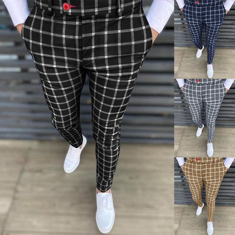 Men Business Casual Pants Men Formal Social Streetwear Pencil Pants For Men&#39;s Business Office  Workers Wedding Formal Suit Pants