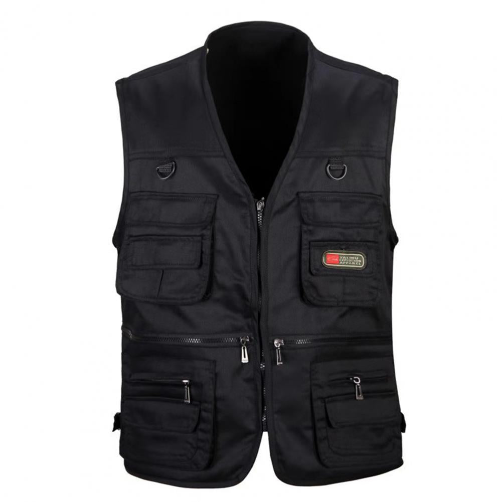 New Male Casual Summer Sleeveless Work Vest Men Classic Multi Pocket Photograph Waistcoat Tactical Masculino Overall Vest Jacket