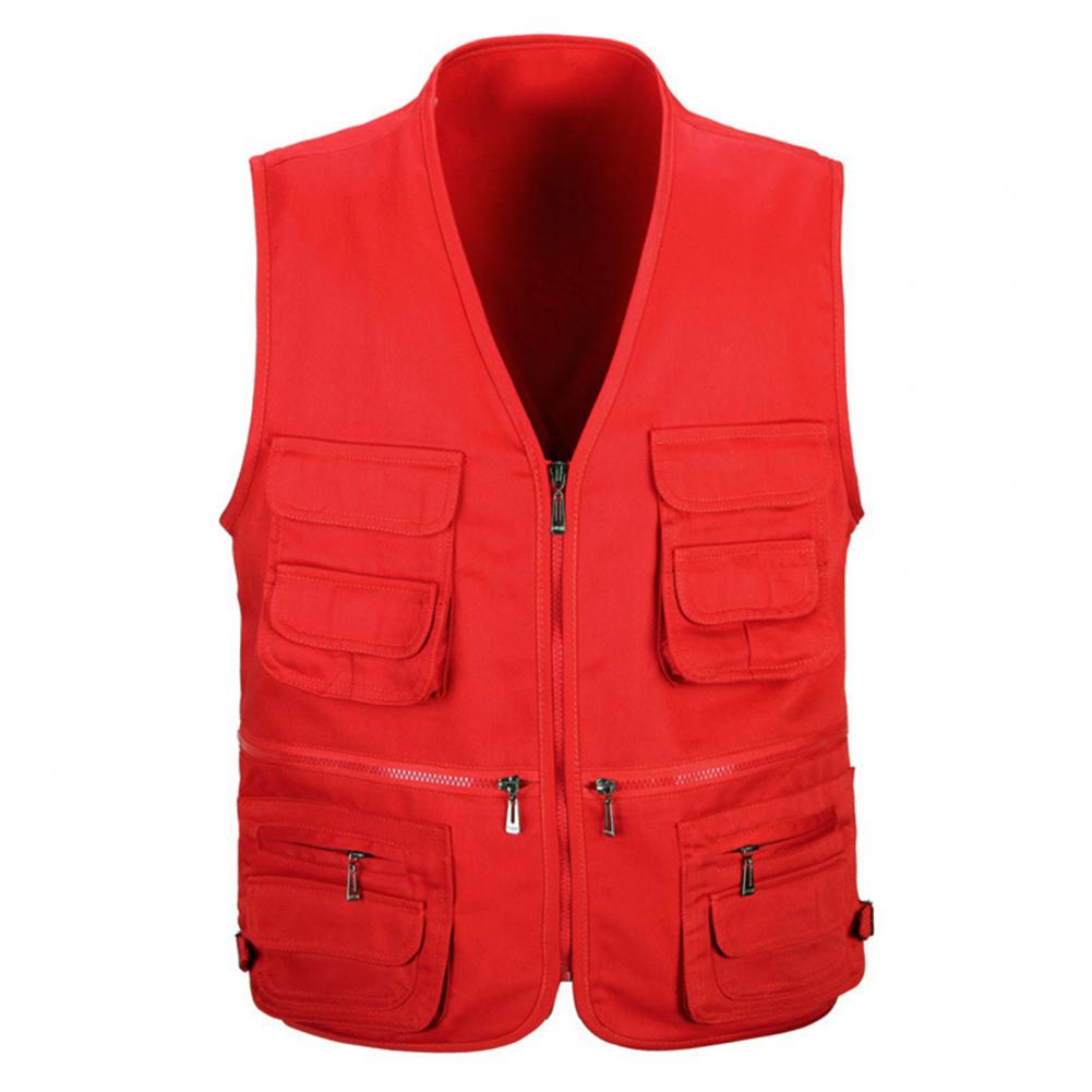 New Male Casual Summer Sleeveless Work Vest Men Classic Multi Pocket Photograph Waistcoat Tactical Masculino Overall Vest Jacket