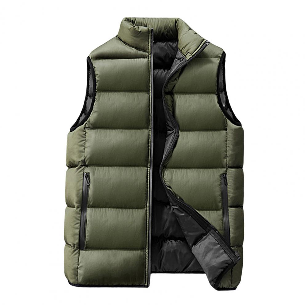 Fashion Chic Men Vest Coat Padded Pockets Cardigan