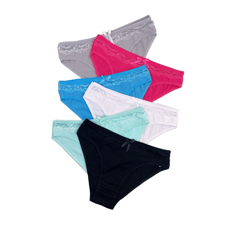 5 PCS/Set Sexy Lace Female Cotton Panties