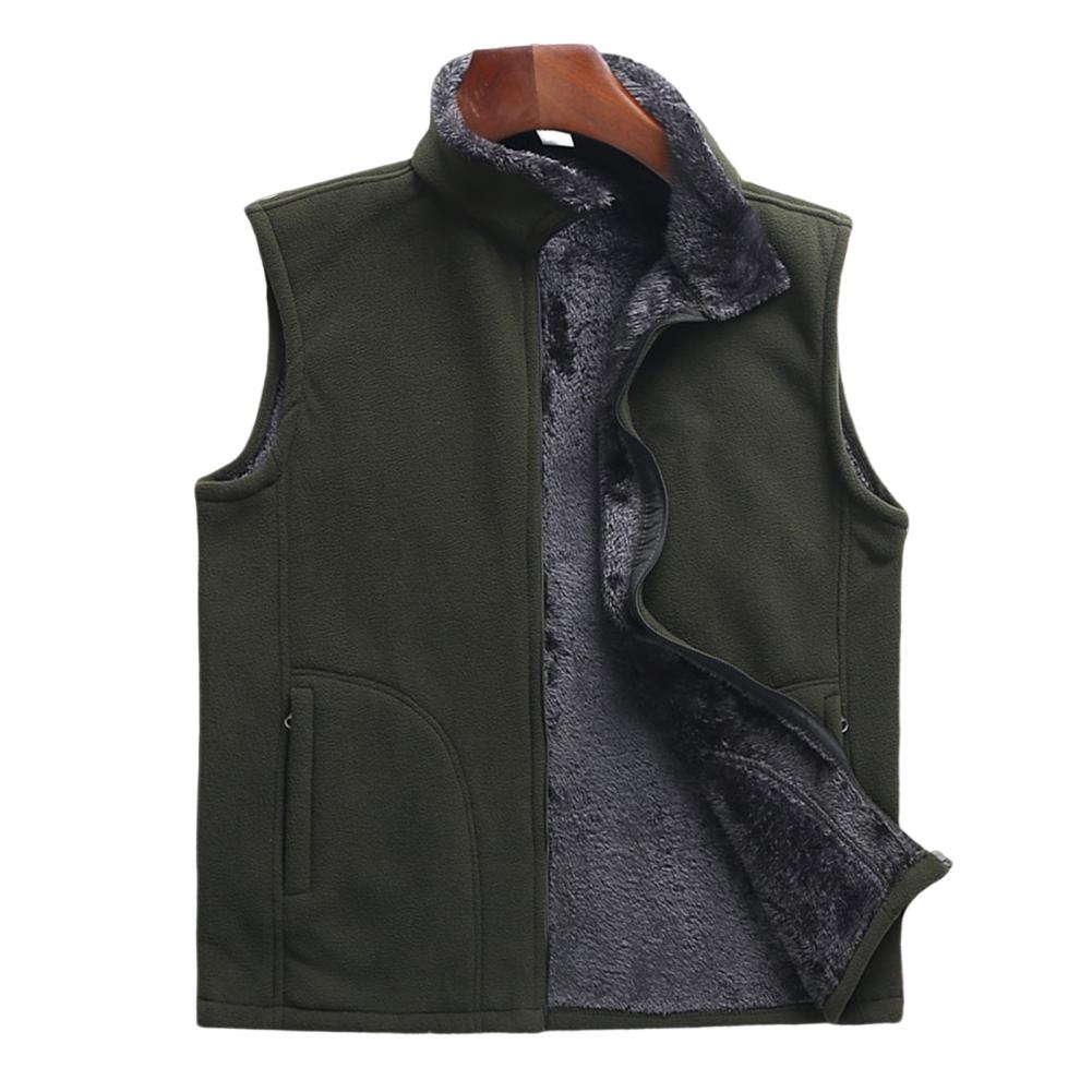 Fashion Chic Men Vest Winter Waistcoat  Zipper Coat