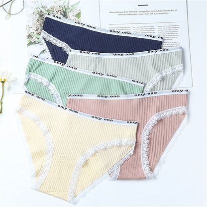 6Pcs Cotton Panties Women Sexy Comfortable Underwear Ladies